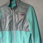 The North Face Vintage Polar Fleece Sherpa Jacket Blue Green Small Medium Photo 6