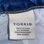 Torrid  Distressed Stretch Jeans with Floral Appliqué & Raw Hem Photo 6