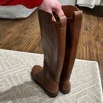 Tory Burch Riding Boot Size 5.5 Pallisandro Brown Leather Logo Photo 3