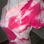 Ralph Lauren  Sport Women’s Tie Dye Pink Polo Shirt Medium Cotton Stretch Y2K Photo 1