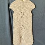 ZARA  Knit: Cream colored Sheer Knit Dress- Acrylic/Wool/Alpaca Blend- crew- S Photo 11
