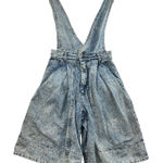 Vintage Jrs 7 1980’s Denim Short Overalls Acid Washed Pleated Long Grunge Punk Blue Size undefined Photo 0