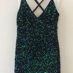 Lulus Keep it Regal Green Iridescent Sequin Maxi Dress Photo 6