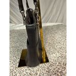 Brighton Women's Black Leather Bucket Handbag Croc-Embossed Charms Photo 5