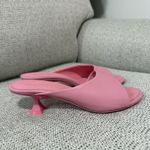 Mansur Gavriel Kitten Open Toe Mule Heeled Sandal In Pink Size 36 Photo 1