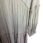 R. Vivimos Women's L Plunge Neck Tiered Tunic Dress Light Gray Angelic Fairycore Size L Photo 1
