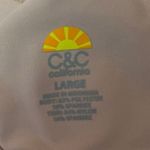 C&C California Peach Coral Lace Up Sleeveless Athletic Sports Bra Crop Top Sz L Photo 2