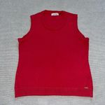Calvin Klein Hot Pink Knit Sweater Vest Sz L Preppy Academia Work Photo 0