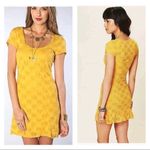 Free People Intimately  Daisy Godot square neck stretch lace skater dress M Photo 1