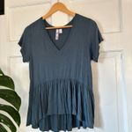 Blue short sleeve shirt Photo 3