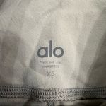 Alo Yoga Block Mesh Stripe Side Detail High Waist Leggings Beige Sz XS Outdoor Photo 4