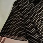 Ann Taylor 16 Black Sheath Dress Floral Short Sleeve Whimsygoth Minimal Modern Photo 5