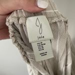 Joie  Size M Beige Striped Linen Blend Pull On Pants Pockets 26" Inseam Photo 3