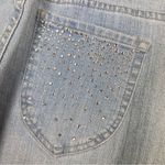 Chico's Chico’s Platinum Radiant Crop Rhinestone Pocket Capri Jeans Blue 6 Photo 3