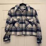 ZARA  Women’s Blue & White Shirt Jacket Size M Gently Worn Photo 0