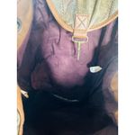 Vintage 1980s/90s Brown Leather Patchwork Clip Front Drawstring Backpack Bag Photo 13