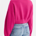 SheIn Fashion Quarter Zip Banded Bottom Cropped Sweatshirt Size M Photo 1