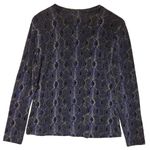 Chico's Vintage Whimsigoth Top Metallic Sparkly Geometric Funky Witchy Size 2/L Photo 1