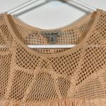 Lucky Brand Women's  Orange Peach Sleeveless Shirt Crochet Scoop Neck Size MED Photo 3