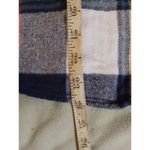 Pink Rose  womens Plaid Hooded Flannel Shirt Size Small Button Up White blue red Photo 5