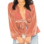 Majorelle  velvet tie waist wrap top size small Photo 0