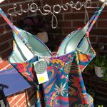 Boden NEW Multicolor Paisley Pineapple Swimsuit Size 32C Photo 6