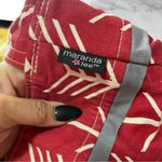 MARANDA LEE Red‎ White Printed Tote Bag Diaper Bag Carry All Canvas Over Sized Red Photo 11