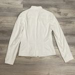 Hilton Hollis White Zip Front Crew Neck Blazer / Jacket Size 2 Photo 5