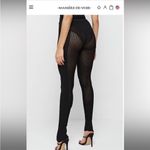 Maniere De Voir Manière De Voir Black Knitted High Waisted Leggings Size Medium Photo 7