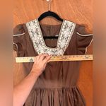Kate Schorer Vintage 60s 70s Brown Polka Dot Swing Dress Kate Schorer Western M Size M Photo 9