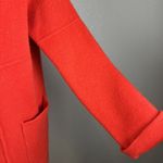 Elliatt Anthropologie Womens Phoenix Open Sweater Trench Coat Size S Red Pockets Photo 2