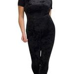 Torrid Full Length Crushed Velvet Short Sleeve Catsuit Black 2 2X Photo 0