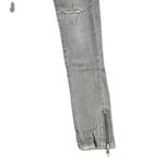 ANINE BING  Double Zip Skinny Gray Distressed Jeans Size: 24 Photo 3