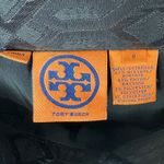 Tory Burch  Siri Jacquard Pencil Skirt Side Zip Front Pleats Black Metallic 8 Photo 2