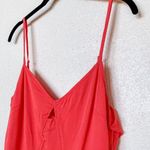 JustFab  Bright Coral Keyhole Front Jumpsuit Size Medium Photo 1