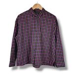 Madewell  Button Up Plaid Flannel Shirt Boxy Loose Fit Crop Top Blouse Size M Photo 0