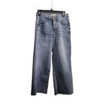 OAT Jeans Womens Size 26 Light Wash Blue High Waisted Frayed‎ Hem Distressed Photo 1