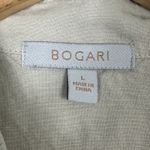 Bogari Button Down Top Womens L Cream Linen Floral Embroidered Boho Southwestern Orange Size L Photo 3