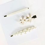 Hair Barrette Clips Pearl Pin Accessory Photo 0