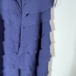 Tadashi  Vintage Womens Tiered Ruffle Slip Evening Gown Black Size 14 100% Silk Photo 4