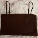 Cotton On Brown Spaghetti cotton Strap Crop Top, size S lined Y2K festival Photo 7