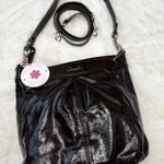 Coach Ashley Dark Brown Patent Leather Shoulder Bag F20462 Photo 0