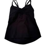Zella NWT Yoga Black Athletic Padded Tank Top Bringing Strappy Back Black Size L Photo 2