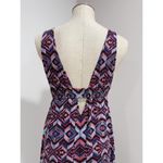 Forever 21  Womens Multicolor Printed Sleeveless V-Neck Cut-out Maxi Dress Size L Photo 5