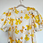 A New Day  White Yellow Floral 100% Cotton Mini Dress‎ Photo 4