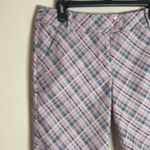 Callaway  Flex Fabric UPF 50 Opti-Dri Pink Blue Plaid Checker ladies size 33” Photo 3