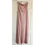 MORE TO COME | NWT Emma Strapless Maxi Dress in Blush Satin XL Pink Photo 3