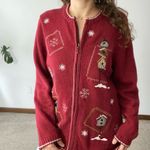 Croft & Barrow VINTAGE  Birdhouse Christmas Cardigan Photo 7
