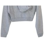 We Wore What NWT Cropped Half Zip Fleece Cotton Hoodie Long Sleeve S Heather Grey Photo 7
