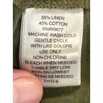 Liz Claiborne  Women Olive Green Linen Cotton Blend Cropped Wide Leg Pants 2X Photo 4